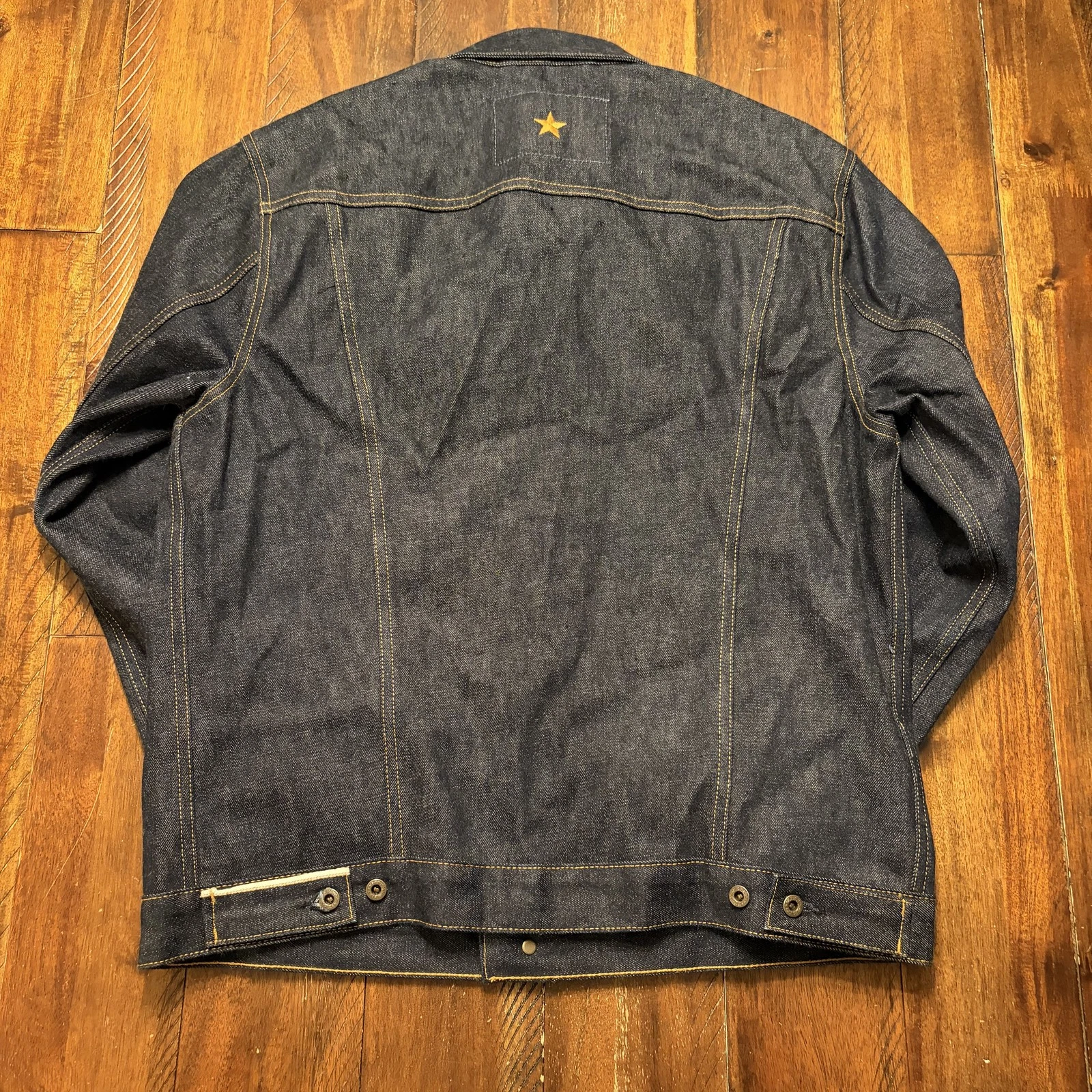 Brave Star Selvage Jacket Mens Large Blue Denim Ironside Selvedge USA Workwear image 16