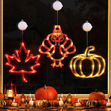  Timer 3 PCS Thanksgiving Lights Turkey Thanksgiving Decorations Lights with Su