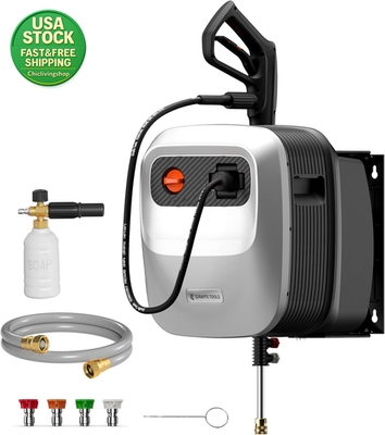 #ad Grandfalls Retractable Pressure Washer 2500 PSI 65FT Hose Reel $404.92