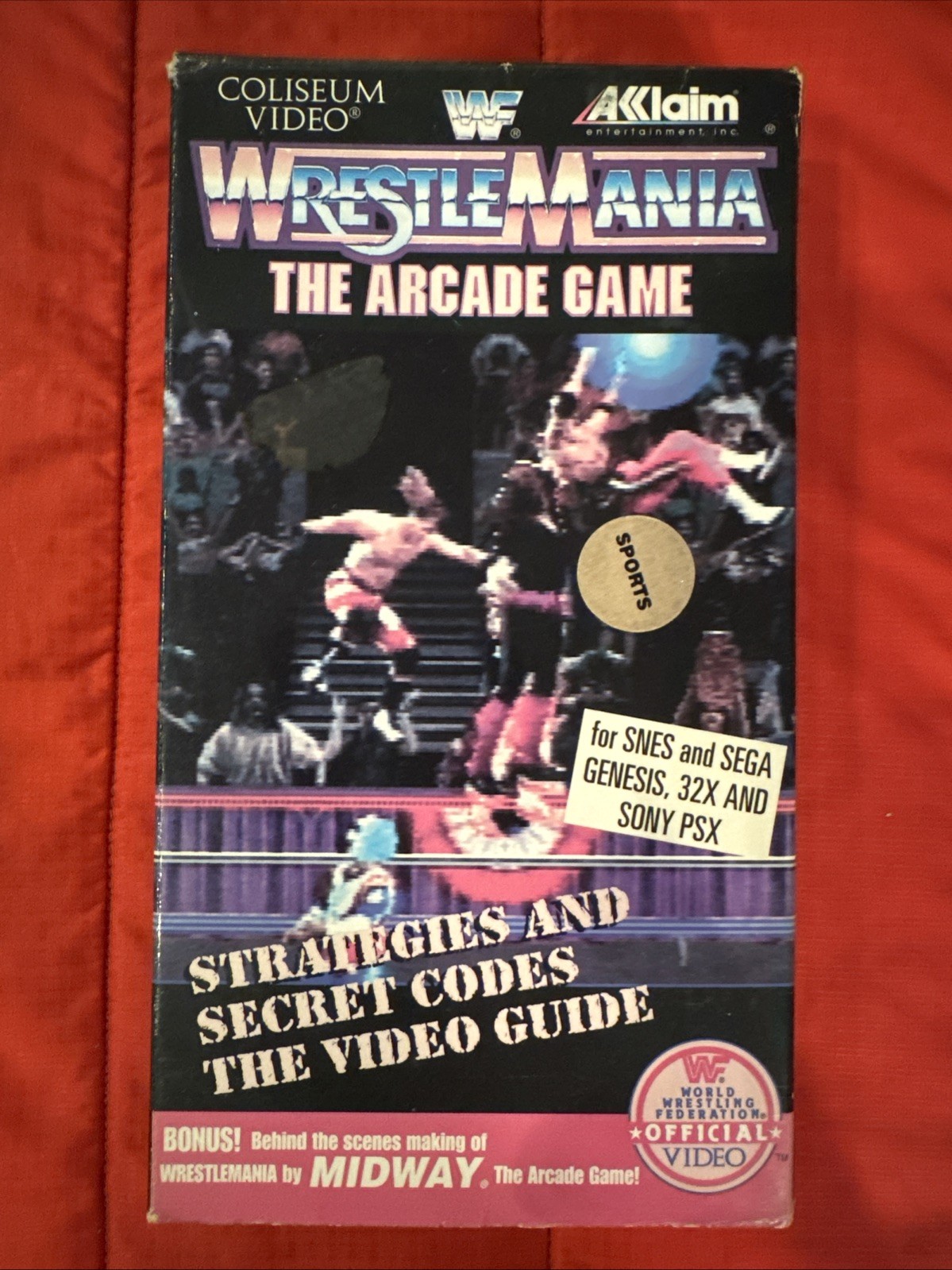 WWF Wrestlemania The Arcade Game - The Video Guide VHS Vintage RARE