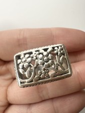 Vintage Sterling Silver Filigree Floral Ring Size 5.5