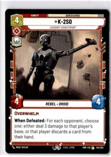 K-2SO - Cassian's Counterpart Rare Spark of Rebellion 145/252 NM