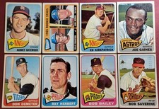 Vintage 1965 Topps Baseball 8-card Lot *Vg/Vg+/Vg-Ex* Higher Numbers