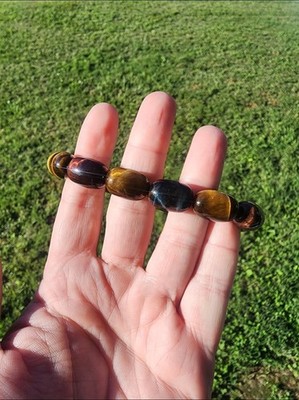 Trinity Tiger's Eye Crystal Bracelet Natural Gemstone