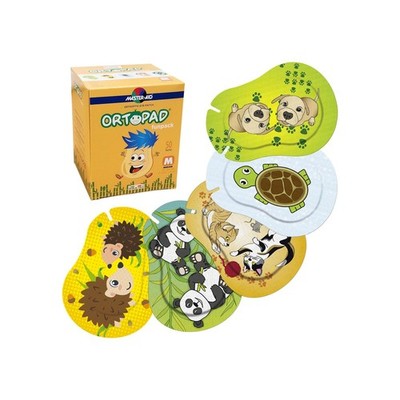 Ortopad  Bamboo Fun Pack Eye Patches, 50/Box (Medium Size, 2-4 yrs) Hedgeho