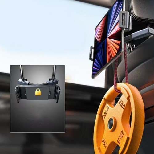 Car Headrest Mount Holder for Tablets and Smartphones 4.7" to 13" 360° Rotating - Picture 4 of 8