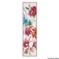 "Vervaco Lesesezeichen Stickset \"Blumen & Schmetterlinge\", 2Er Set, ZäHlmuster"