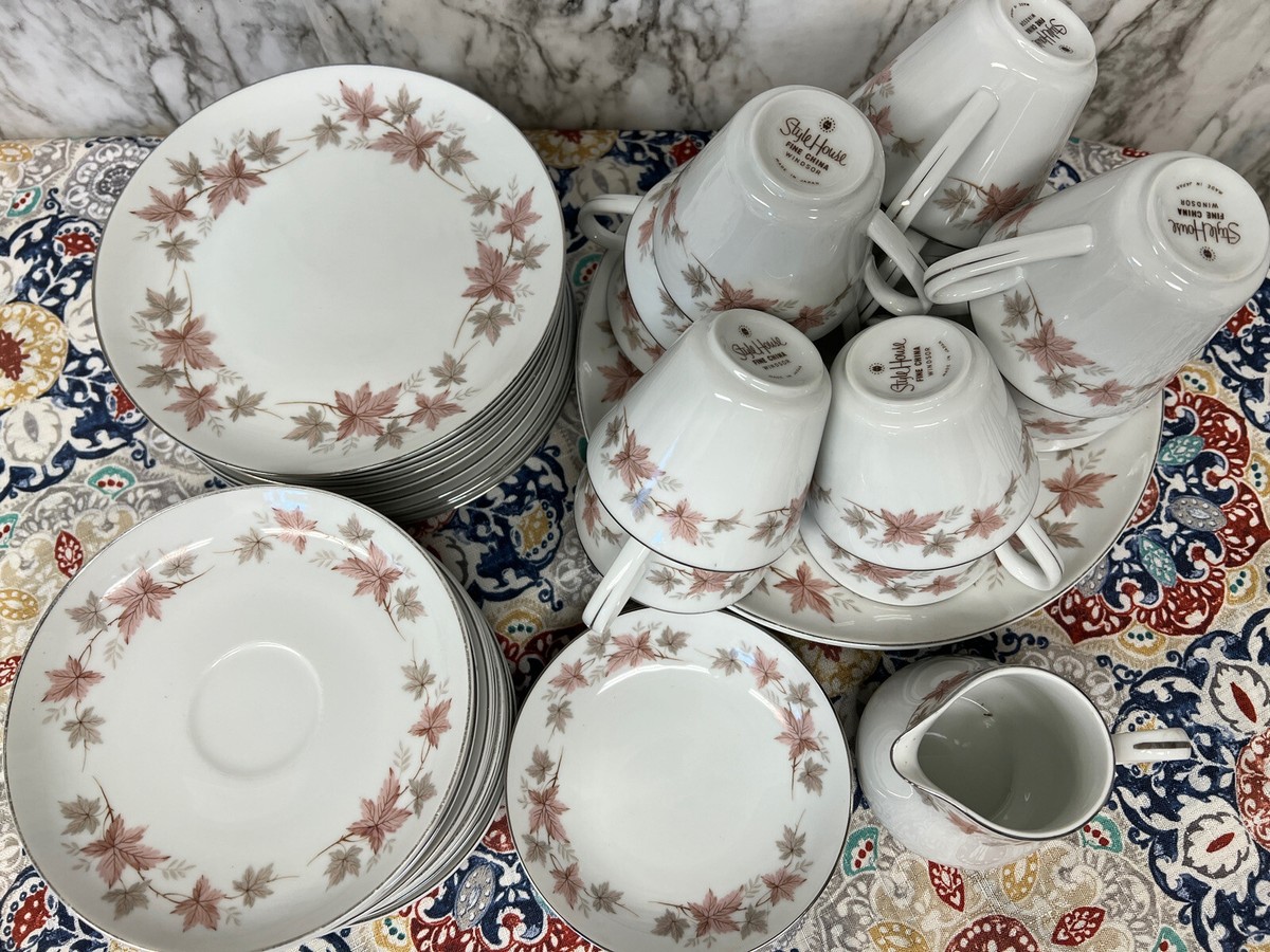 Set - Pattern Windsor - China Fine House Style 6枚セット 皿 ファインチャイナ ヴィンテージ　SWALLOW Of Plates/Mug 45 食器