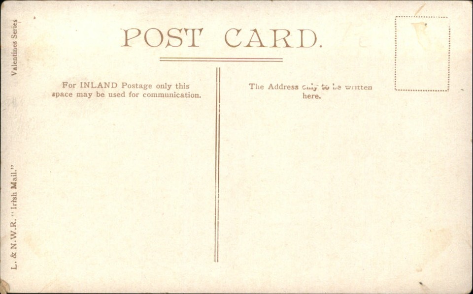 L&NWR London & Northwestern Railway Irish mail train night moon c1910