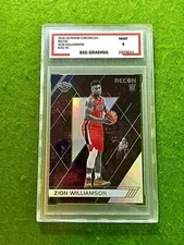 ZION WILLIAMSON PRIZM ROOKIE CARD GRADED BSG 9 PELICANS 2019 Recon MAKE AN OFFER