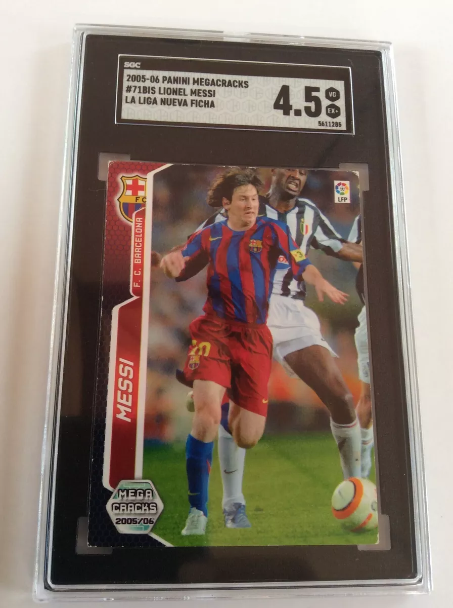 2005 LIONEL MESSI 🔥 PANINI MEGACRACKS 2ND YR ROOKIE FC BARCELONA N MINT SGC 4.5