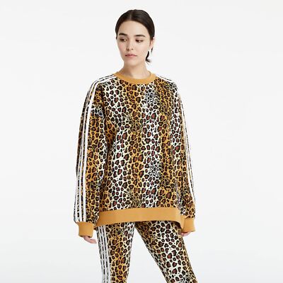 adidas Leopard Sweatshirt Damen Crew Sweater Leo Animal Print