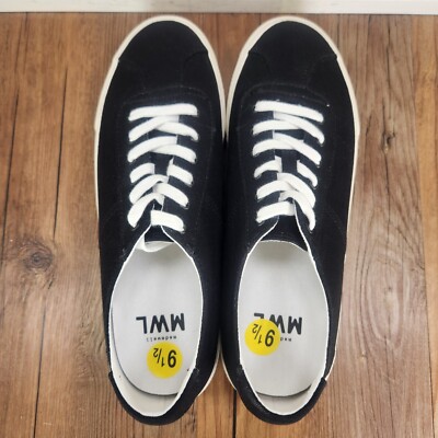 Madewell MWL Street Sneaker Men 9.5 Black Canvas Skate Low 
