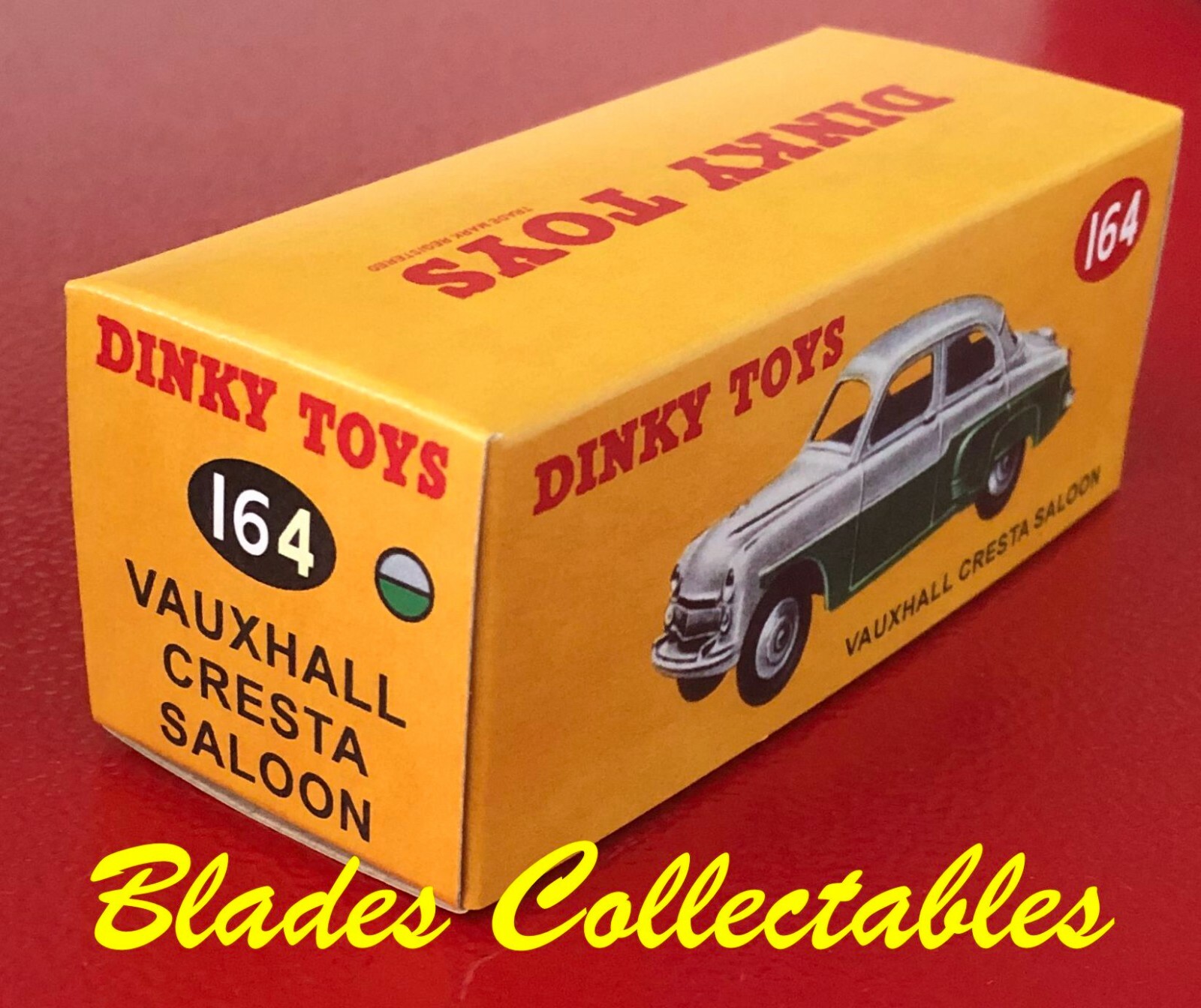 DINKY TOY 164 QUALITY REPRO BOX ONLY, VAUXHALL CRESTA (GREY/GREEN) eBay