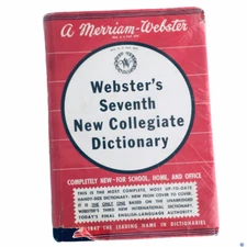 Vintage 1969 Webster's Seventh New Collegiate English Dictionary Merriam Webster