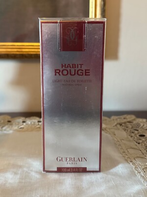 Habit Rouge Guerlain 100 ml Light Eau de Toilette Spray SEALED