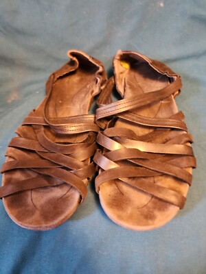 Ahnu Maia Strappy Sandals Women's Size 11 Black AI2406BLK EUC