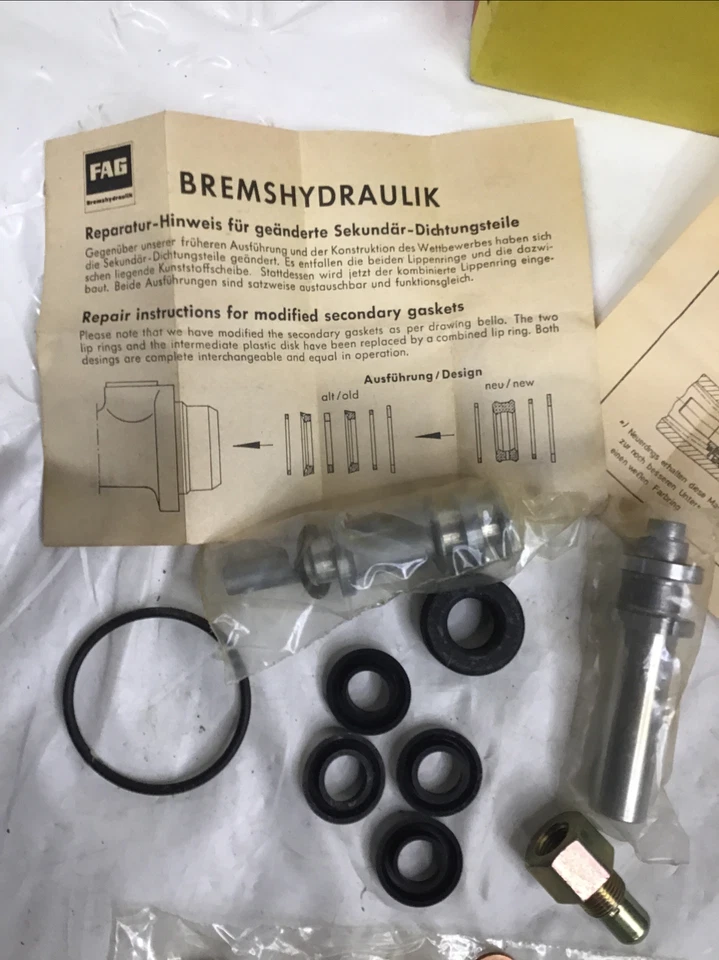 BMW 2002 1968-73 y 1600-2 NOS Brake Master Cyl Kit FAG (año especificado/ver descripción) Foto 2 de 4
