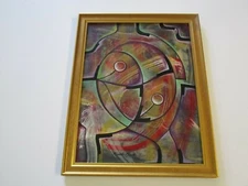 RICARDO MAYA AUTHENTIC ORIGINAL PAINTING ABSTRACT SURREALIST EXPRESSIONISM 