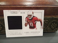 National Treasures Colossal Worn Jersey Cardinals Larry Fitzgerald  20/49  2013