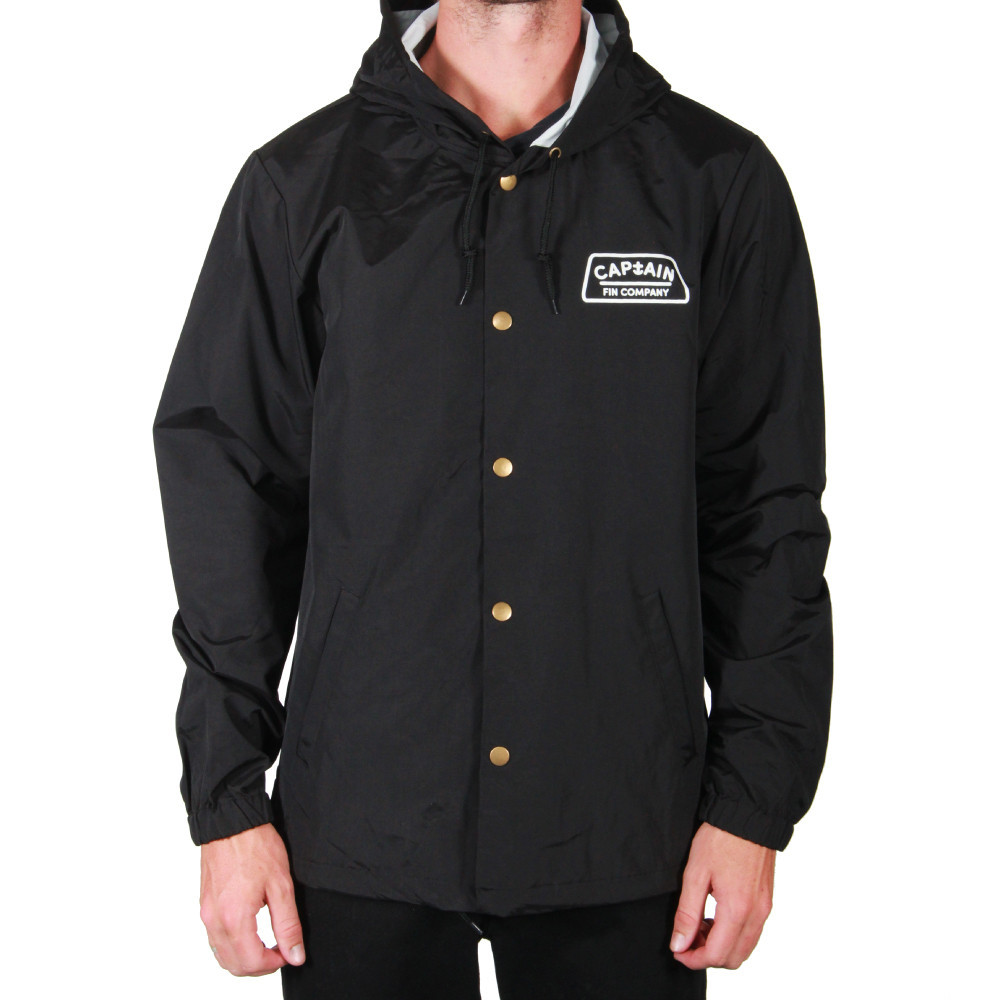 ALTRA Captain Fin Co. nuovo con etichette The Dish Coaches Giacca Nera Piccolo Cappotto Surf