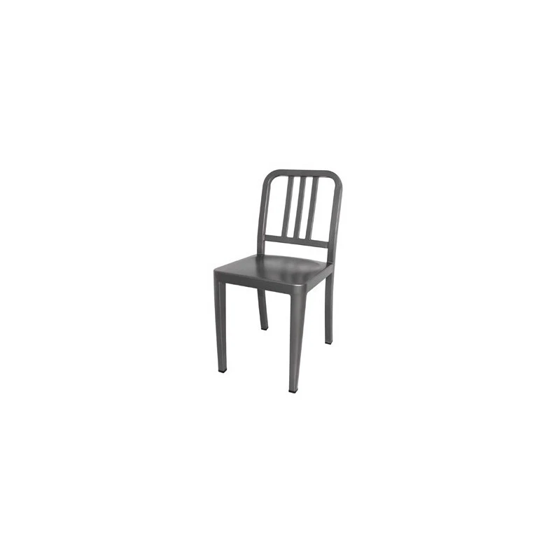 Bolero Steel Marine Side Chairs Grey - Box Of 2