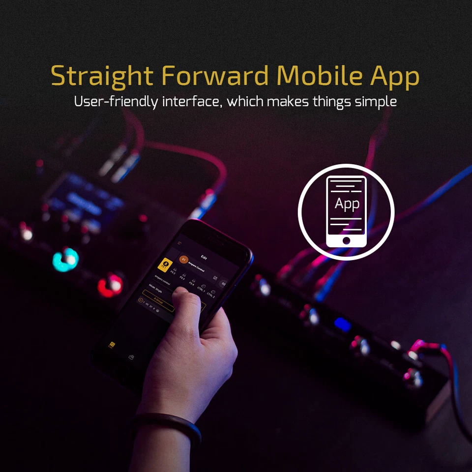 Hotone Ampero Control 4 Botones Bluetooth MIDI Pedal Controlador de Pie Foto 4 de 4