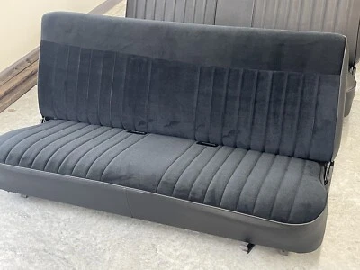 1973-1987 High Quality Black Velour C10 Chevy truck seat cover, upholstery. - Bild 1 von 4