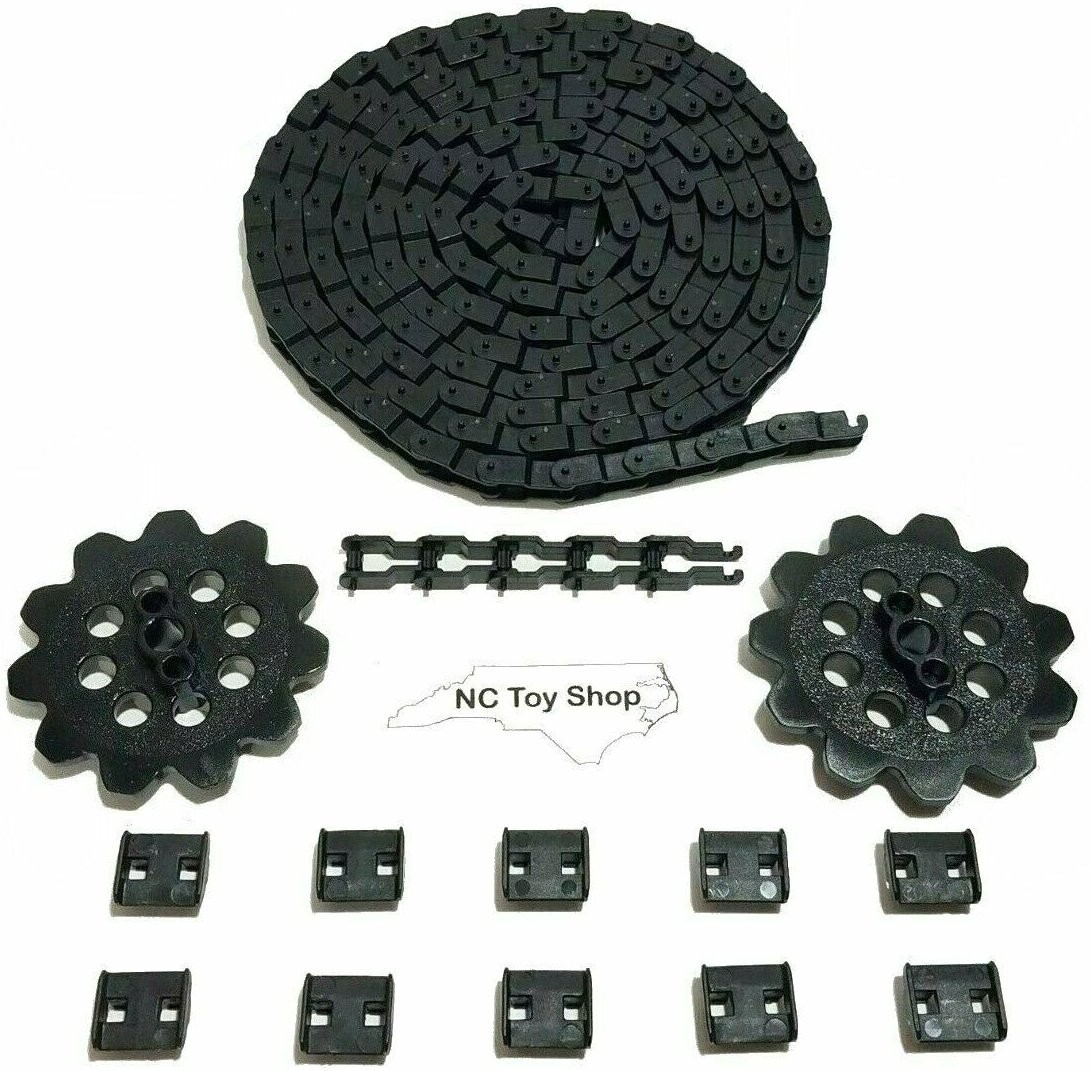 K'NEX Micro Chain 6FT, 2 Black Sprocket Gears & 10 Guides, KNEX