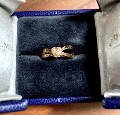 Chaumet Liens Seduction Diamond 18k Rose Gold Ring w/Box Case