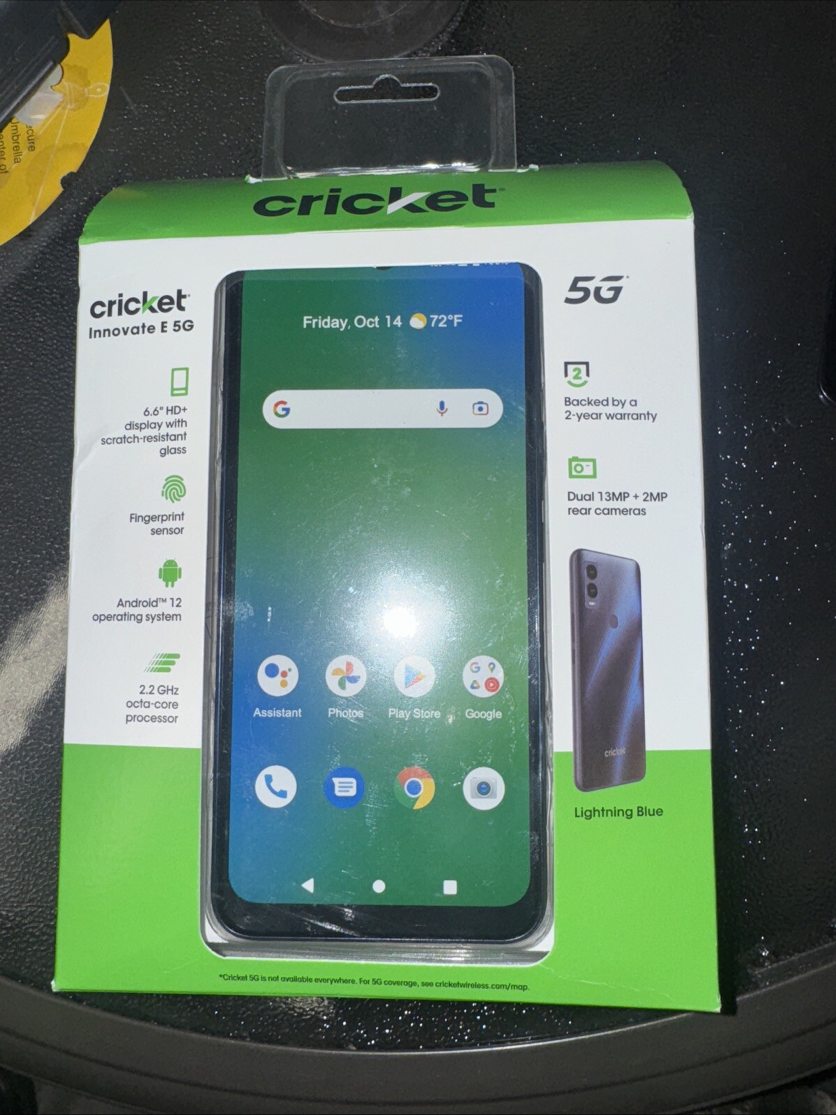 CRICKET INNOVATE E 5G Prepaid Smartphone 6.6 HD FINGERPRINT 