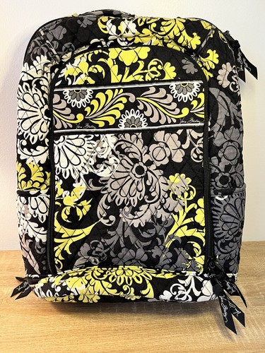 Retired VERA BRADLEY Baroque Laptop Backpack Yellow Black Floral