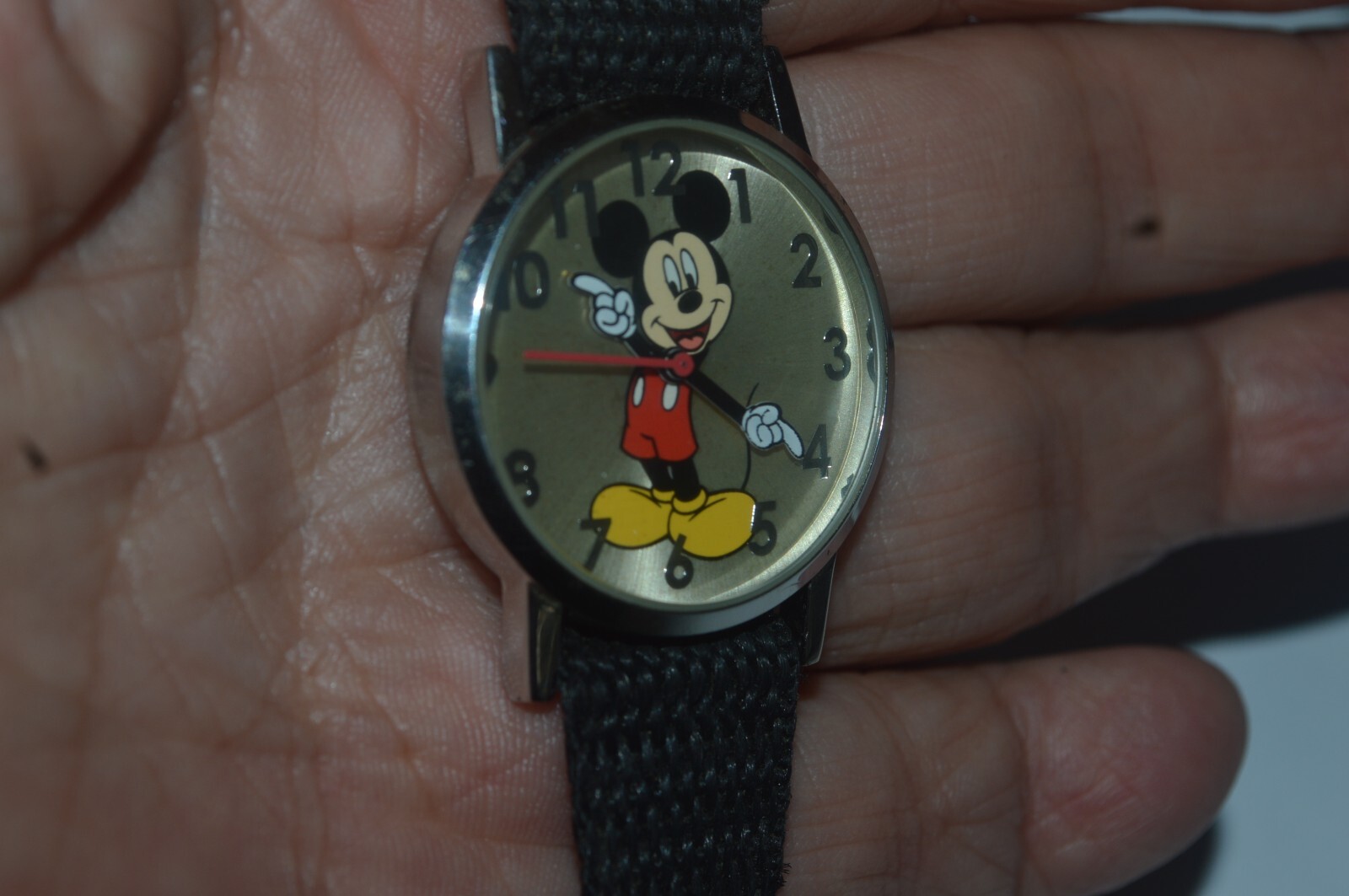 Mickey Mouse Watch By MZB 33mm Unisex Quartz 9 In Strap Rotating Arms Tested Wor