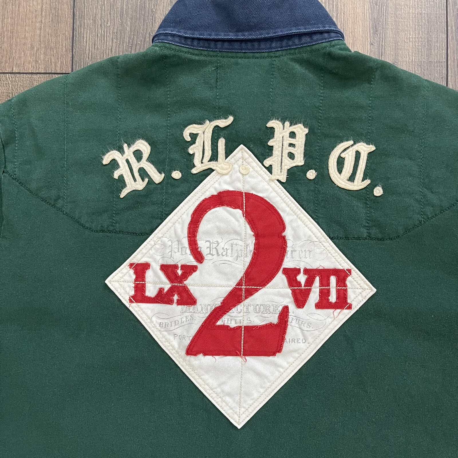 Vintage 90s Polo Ralph Lauren Varsity Patchwork R… - image 4