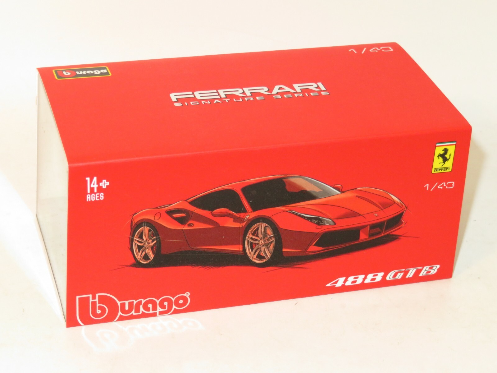 1/43 Burago Signature Series - Ferrari 488 GTB Red