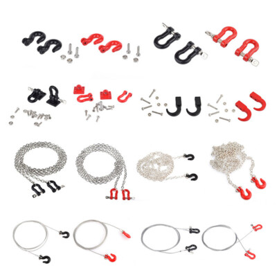 RC Car 1/10 Scale Alloy Hitch Tow Shackles Hooks For AXIAL SCX10 D90 Car Crawler