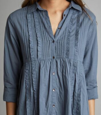 Odd Molly Anthropologie Revival Shirt Blouse Top Buttondown Ruffle S1 NWD 221223