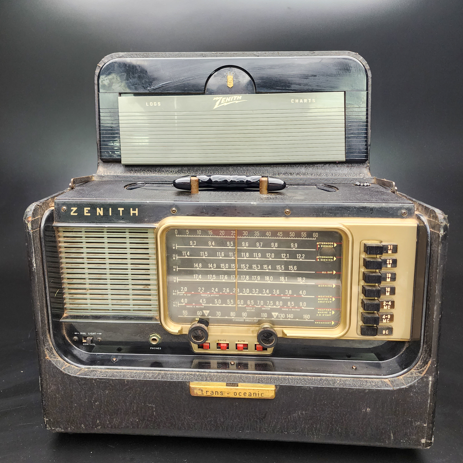 1950's Vintage Zenith Trans Oceanic Y600 Wave Short Wave Radio