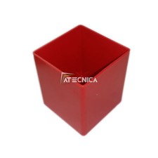 Vaschetta porta minuterie 54x54 H63 mm Hitachi contenitore rosso in PP 