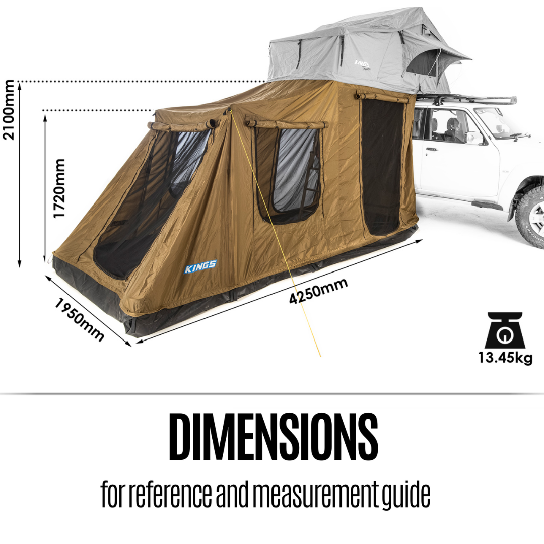 6man Annex for Roof Top Tent Fully Waterproof Adventure Kings Enclosed