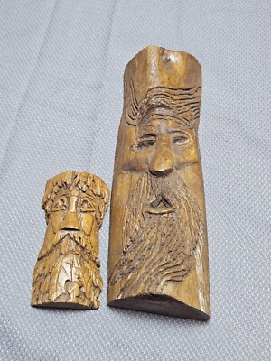 Vtg Handcraved Wooden Wind Sprite,  And Fire Of The Tree, Signed