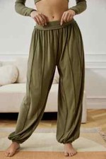 NEW Out From Under Griffin Seamed Jogger Lounge High Waist Pant Olive Green