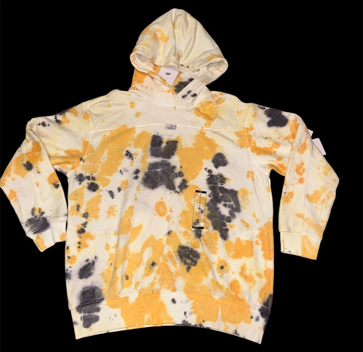 Yellow tie dye online nike hoodie