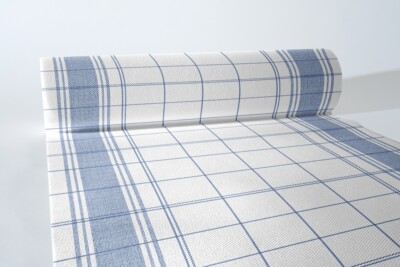 Airlaid Tischläufer Nadeem in Blau, 40 cm x 24 m , 1 Stück - Mank - Linien 