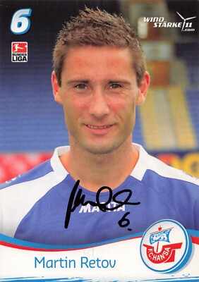 Martin Retov UH Hansa Rostock 08/09 Original Signed Autograph Card 6990 E