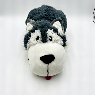 Flip A Zoo Asher Husky Poppi Polar Bear 16'' Plush 2 In 1 Stuffed Animal Pillow