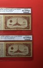 1958-TWO NOTES OF VIETNAM-1 DONG( PROPAGANDA ),GRADED BY PCGS CHOICE UNC 63 PPQ.