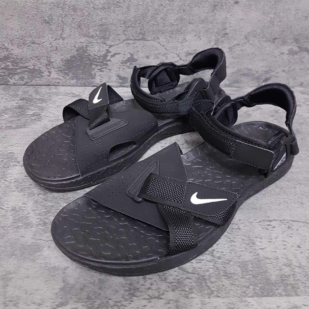 NIKE Air ACG Deschutz+ Sandals Mens 14 Womens 15 Black Grey Fog | eBay