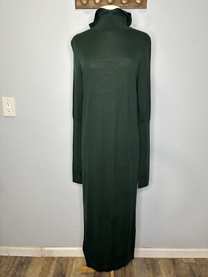 cos green maxi dress COS
