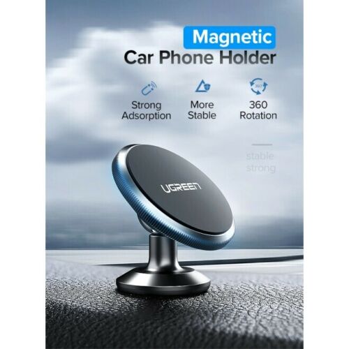 Alloy Magnetic Phone Holder Car Dashboard Mount iPhone 14 13 12 Pro Max Samsung - Foto 1 di 6